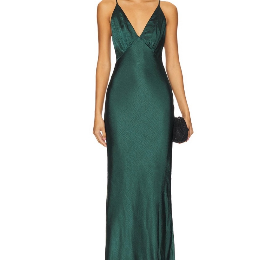Lovers and Friends Alani Gown in Dark Green